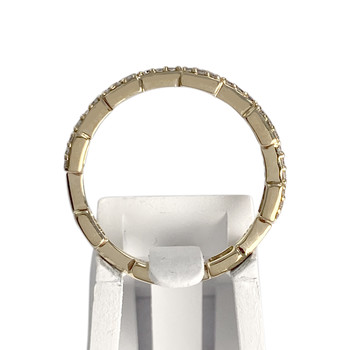 Second-hand gold ring 375 yellow diamonds