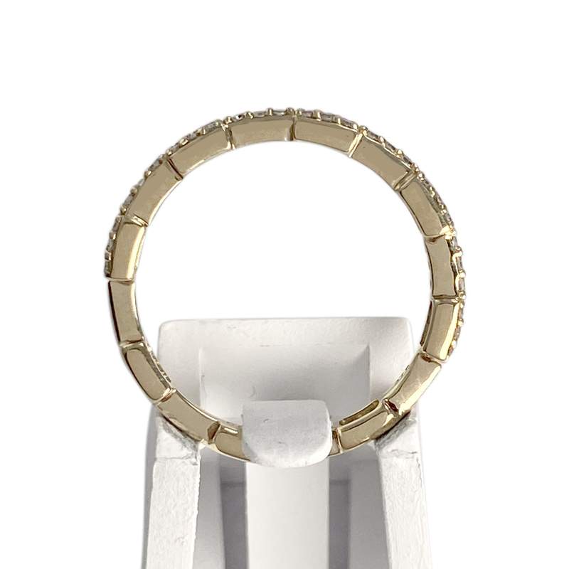 Bague d'occasion or 375 jaune diamants - vue 3