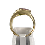 Bague d'occasion or 750 jaune tourmalines rose et verte - vue 3