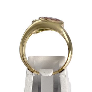Bague d'occasion or 750 jaune tourmalines rose et verte