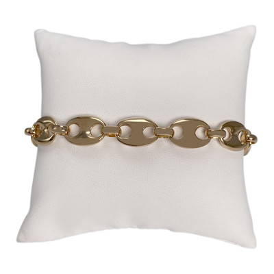 Bracelet d'occasion or 750 jaune maille grain de café 23 cm