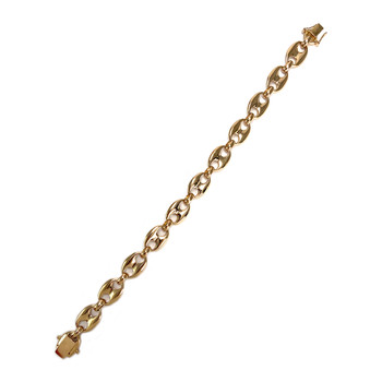 Bracelet d'occasion or 750 jaune maille grain de café 23 cm