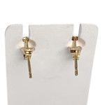 Boucles d'oreilles d'occasion or 750 jaune coeur rubis - vue 3