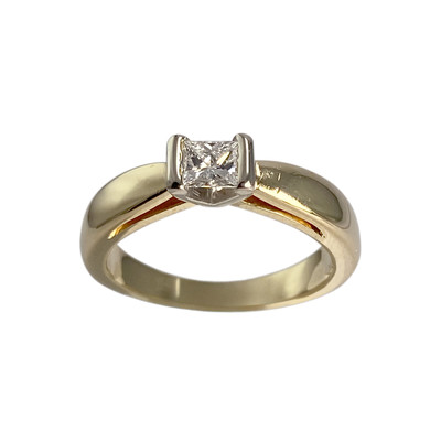 Solitaire d'occasion2 ors 750 jaune diamant