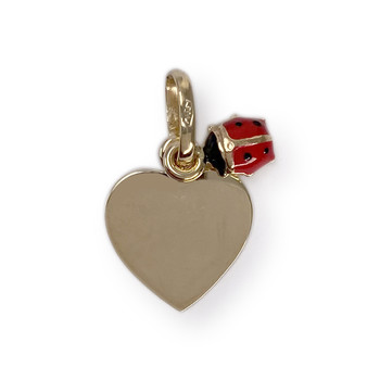 Pendentif coeur d'occasion or 750 jaune laques