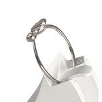 Bague d'occasion or 375 blanc coeur diamants - vue 2