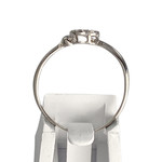 Bague d'occasion or 375 blanc coeur diamants - vue 3