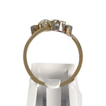 Bague d'occasion or 750 jaune platine perle de culture diamants - vue 3