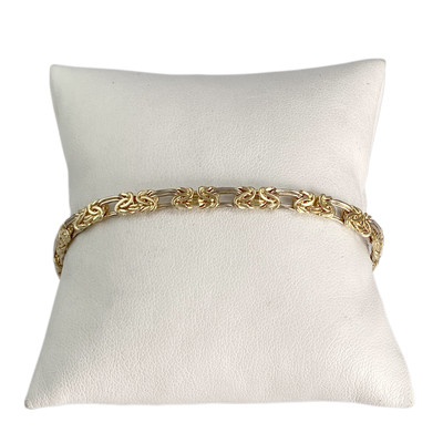 Tweedehands armband in 750 geel goud, fantasiesteek