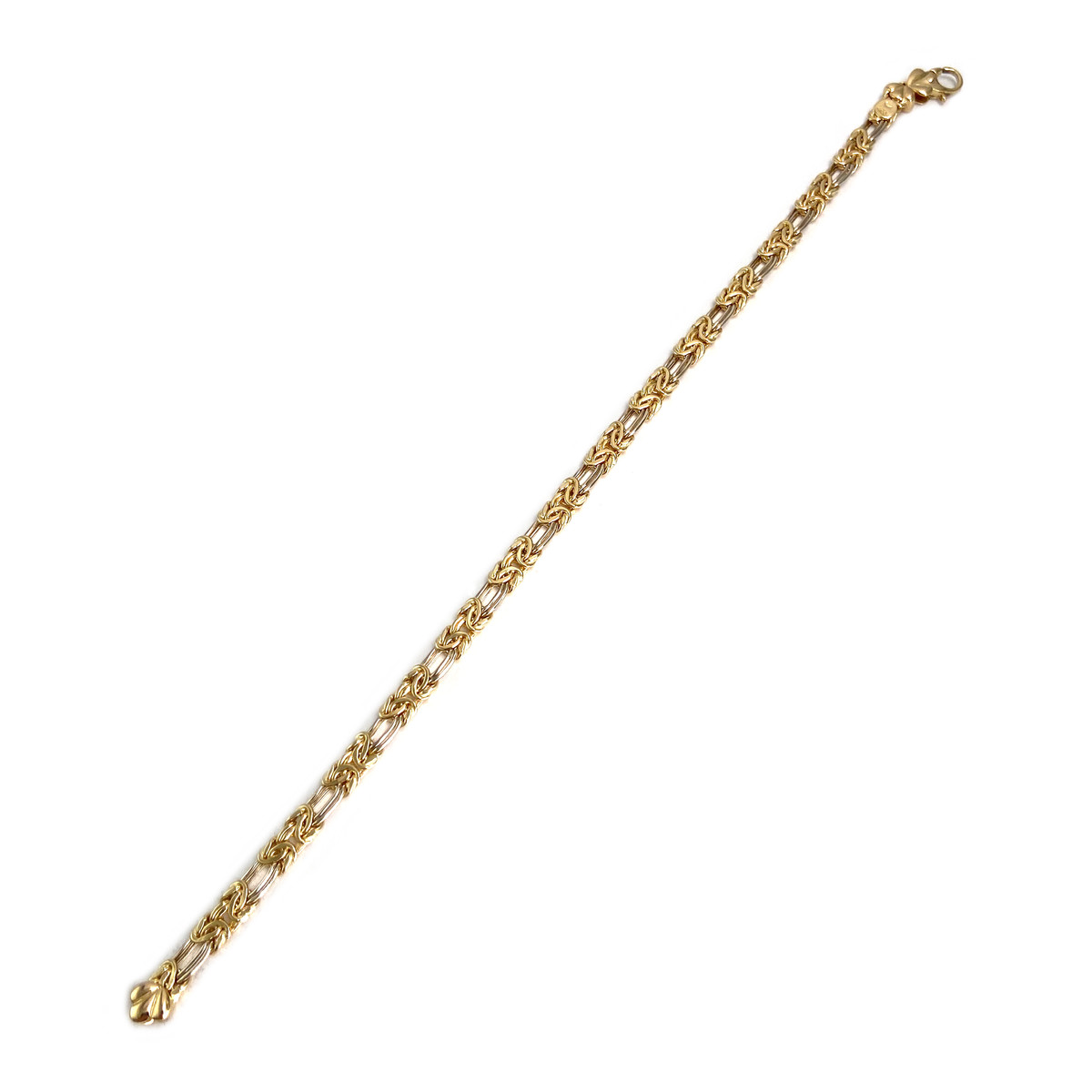 Bracelet d'occasion or 750 jaune maille fantaisie - vue 2