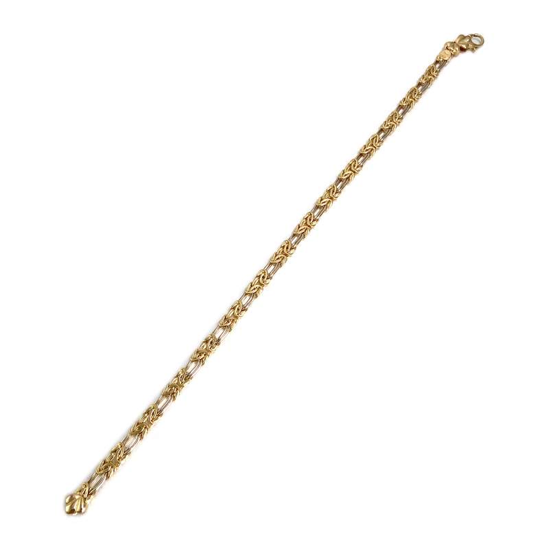 Bracelet d'occasion or 750 jaune maille fantaisie - vue 2