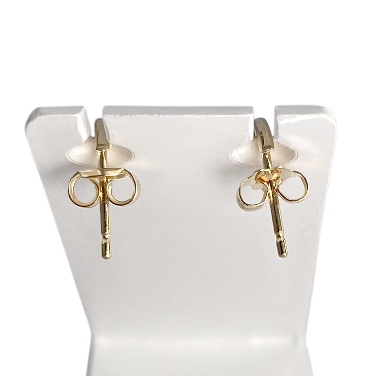 Boucles d'oreilles d'occasion or 750 jaune amethyste - vue 3