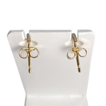 Boucles d'oreilles d'occasion or 750 jaune amethyste - vue 3