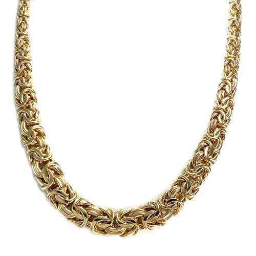 Tweedehands halsketting in 750 geel goud, fantasiesteek