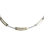 Collier d'occasion 2 tons or 750 maille fantaisie - vue 1