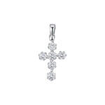 Croix d'occasion or 750 blanc zirconias - vue 1