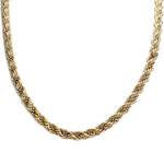 Collier d'occasion en or 2 tons 750, maille torsadée, 44 cm - vue 1