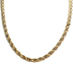Collier d'occasion or 750 2 tons maille torsadée - vue 1