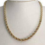 Collier d'occasion or 750 2 tons maille torsadée - vue 2