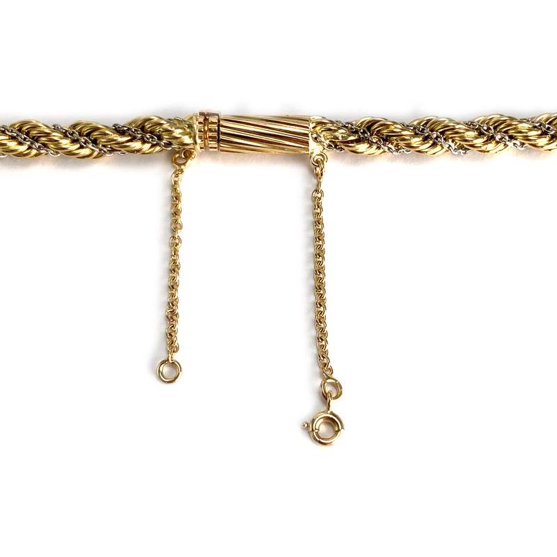 Collier d'occasion or 750 2 tons maille torsadée - vue 3