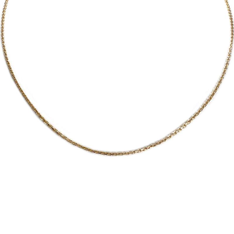Chaîne d'occasion or 750 jaune maille forcat 47 cm - vue 1