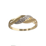 Bague d'occasion or 750 2 tons diamants - vue 1