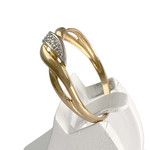 Bague d'occasion or 750 2 tons diamants - vue 2