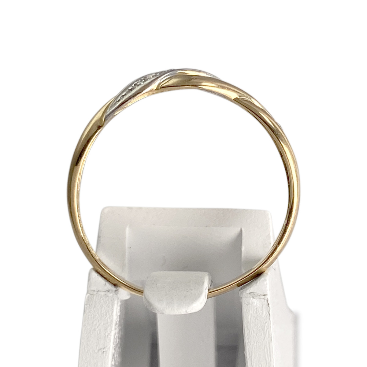 Bague d'occasion or 750 2 tons diamants - vue 3