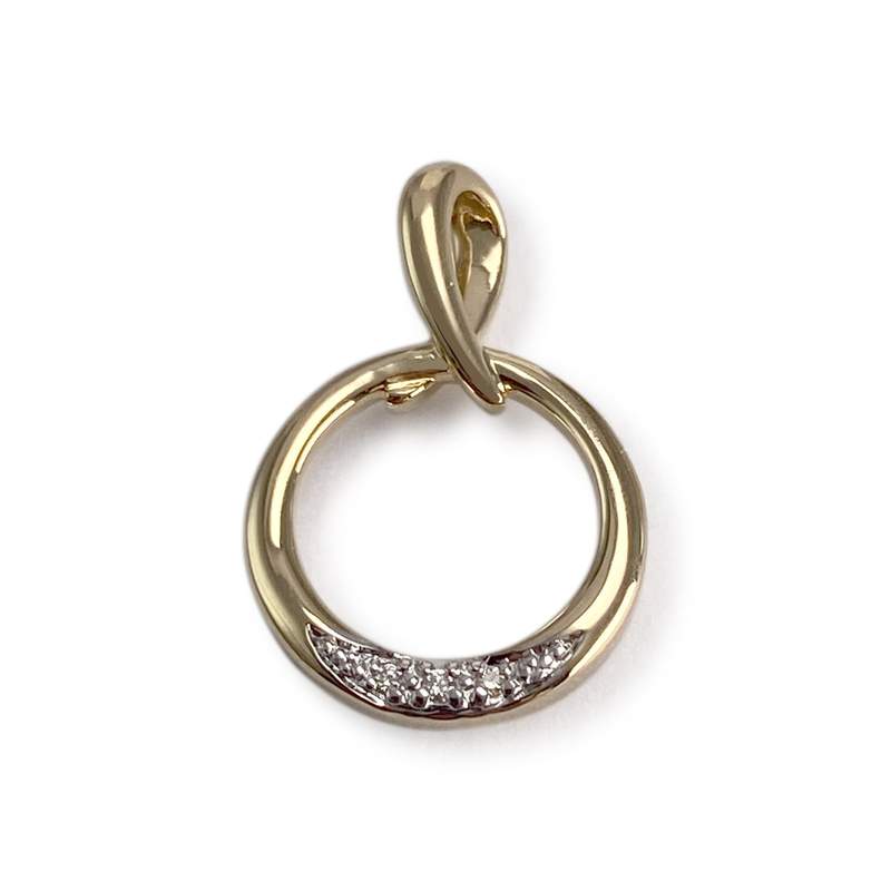 Pendentif d'occasion  or 2 tons 750 diamants - vue 1