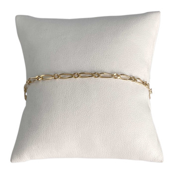 Bracelet d'occasion or 750 jaune maille cheval et alternée 20 cm