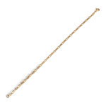Bracelet d'occasion or 750 jaune maille cheval et alternée 20 cm - vue 2