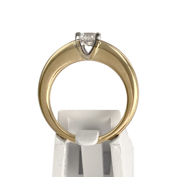Solitaire d'occasion or 750 2 tons diamant