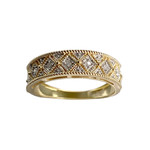 Bague d'occasion or 750 2 tons diamants - vue 1