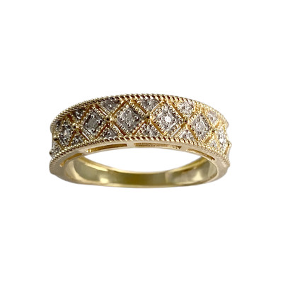 Bague d'occasion or 750 2 tons diamants