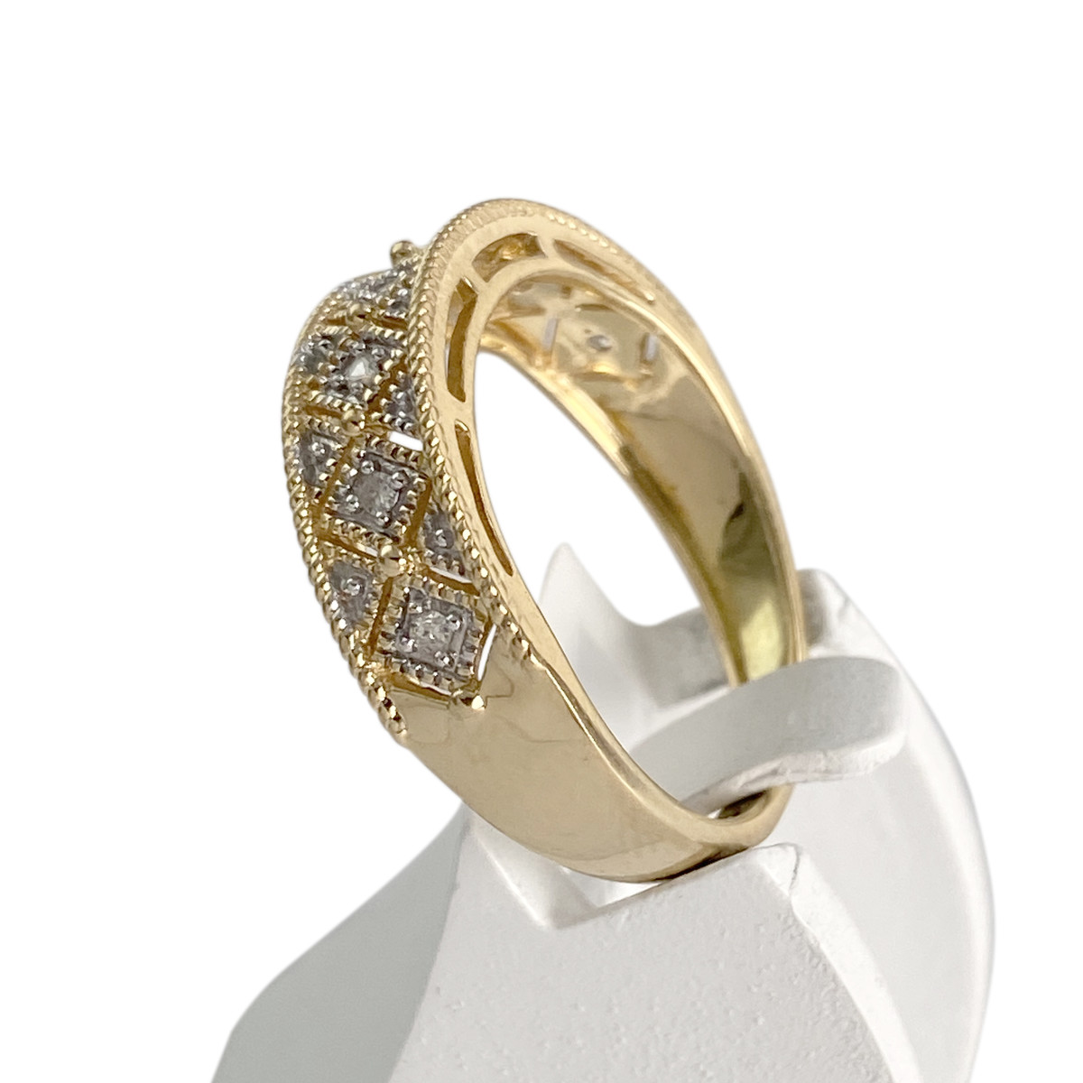 Bague d'occasion or 750 2 tons diamants - vue 2