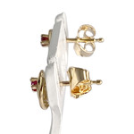 Boucles d'oreilles d'occasion or 750 jaune rubis - vue 2
