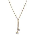 Collier d'occasion or 375 jaune maille fantaisie pierres synthetiques 44 cm - vue 1