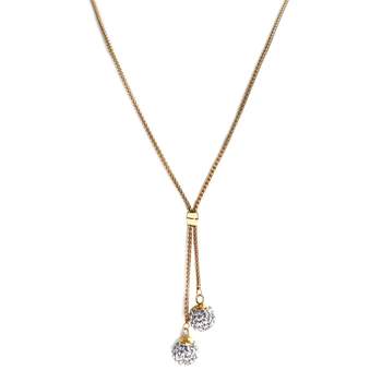 Collier d'occasion or 375 jaune maille fantaisie pierres synthetiques 44 cm