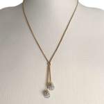 Collier d'occasion or 375 jaune maille fantaisie pierres synthetiques 44 cm - vue 2