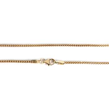 Collier d'occasion or 375 jaune maille fantaisie pierres synthetiques 44 cm