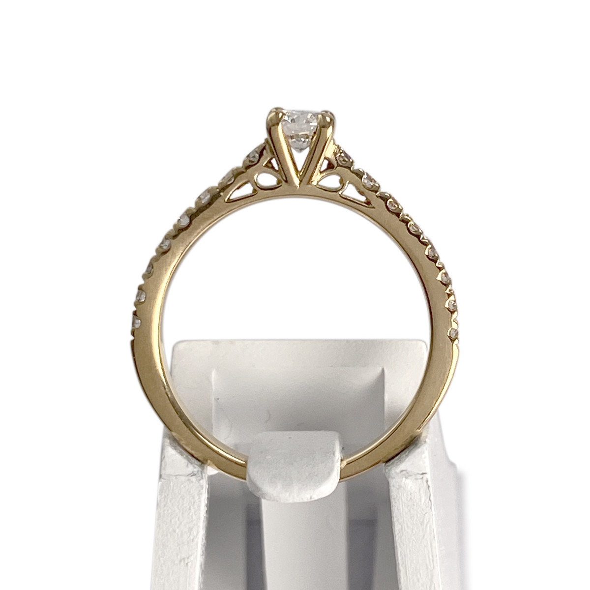 Bague d'occasion or 750 jaune diamants - vue 3