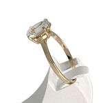Bague d'occasion or 750 jaune aigue marine - vue 2