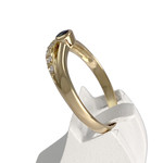Bague d'occasion or 750 jaune saphir zirconias - vue 2