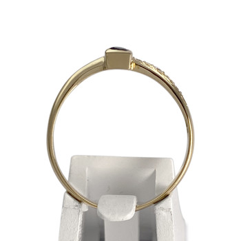 Second hand ring gold 750 yellow sapphire zirconias