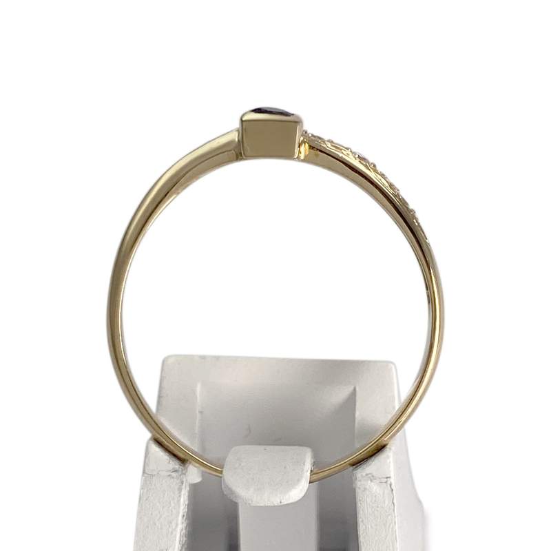 Bague d'occasion or 750 jaune saphir zirconias - vue 3