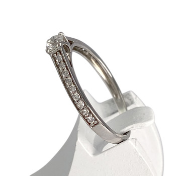 Tweedehands goud 750 witte diamanten ring