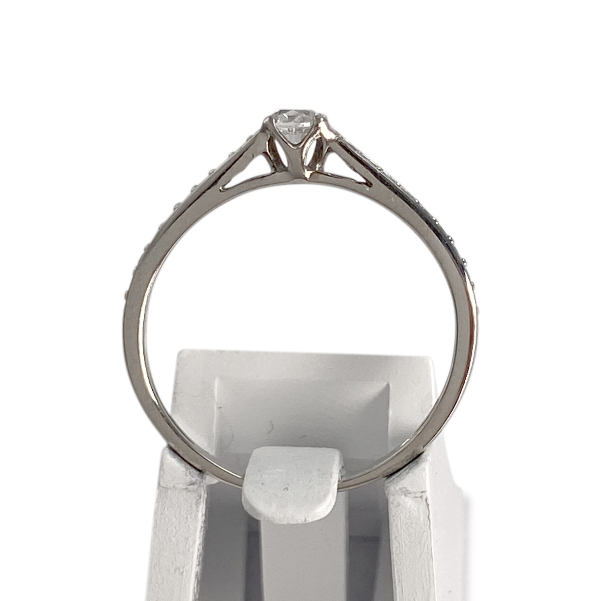 Bague d'occasion or 750 blanc diamants - vue 3