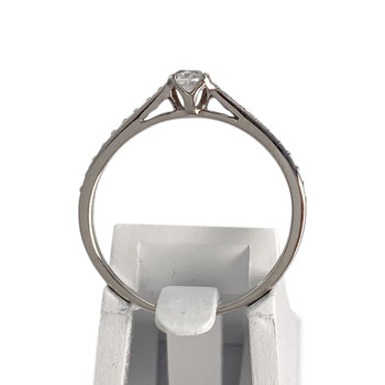 Tweedehands goud 750 witte diamanten ring