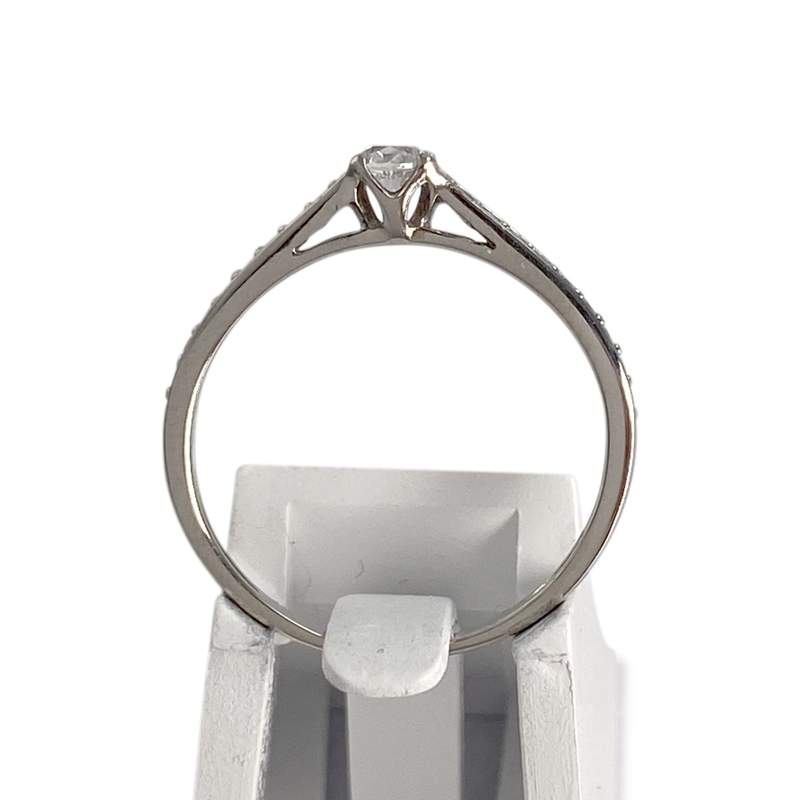 Bague d'occasion or 750 blanc diamants - vue 3