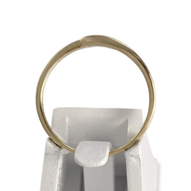 Solitaire d'occasion or 750 jaune diamant - vue 3